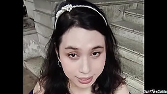 Danithecutie, Sexy Pinay Transsexuală Își Arată Cutiile Mari Și Fundul Într-O Toaletă Publică.